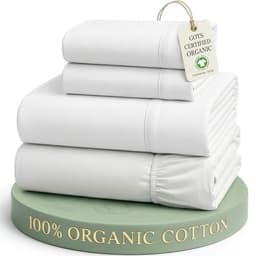 LANE LINEN 100% Organic Cotton Percale Sheet Set